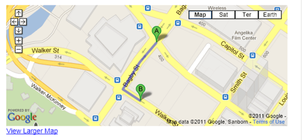 HOUSTON CITY HALL MARCH (A-B) MAP (Possible Route 1)